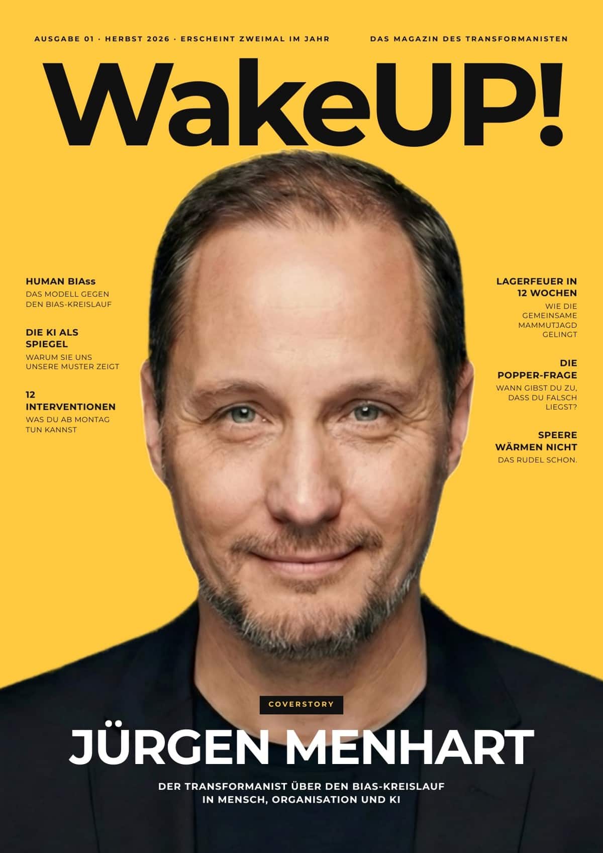 Cover WakeUP! Magazin Ausgabe 01 Human Bias mit Jürgen Menhart